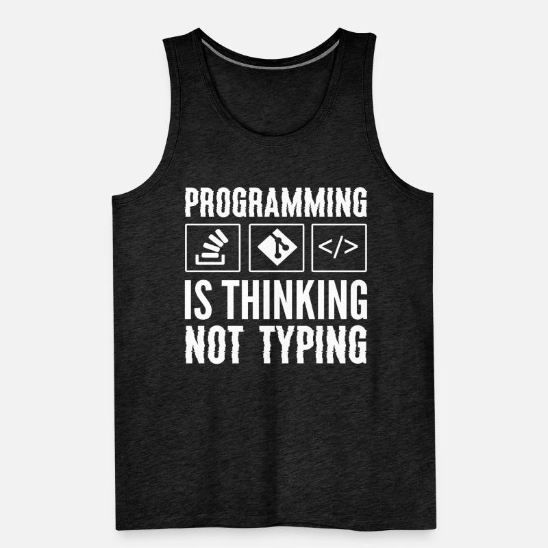 Lustiger Softwareentwickler Computerprogrammierer Männer Premium Bio Tank Top