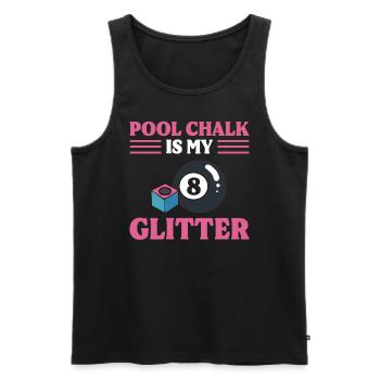 Pool Chalk Is My Glitter Billardspieler - Männer Premium Bio Tank Top - Schwarz - Vorne - Michal (187cm)