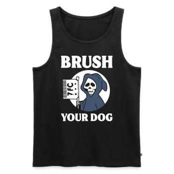 Brush Your Dog Pflegetechniker - Männer Premium Bio Tank Top - Schwarz - Vorne - Michal (187cm)