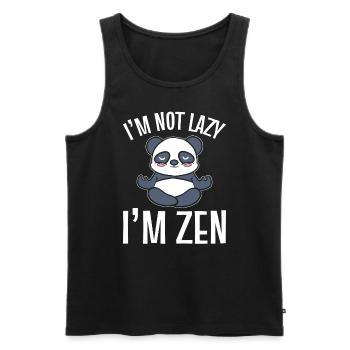 I'm Not Lazy I'm Zen Zen-Praktizierender - Männer Premium Bio Tank Top - Schwarz - Vorne - Michal (187cm)
