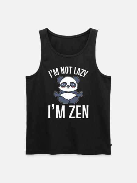 I'm Not Lazy I'm Zen Zen-Praktizierender - Männer Premium Bio Tank Top - Schwarz