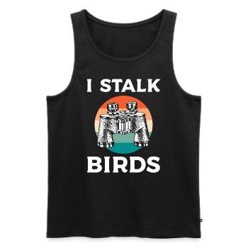 Lustiger Vogelbeobachter Ornitologe - Männer Premium Bio Tank Top - Schwarz - Vorne - AI Model Male 178 light (178cm)