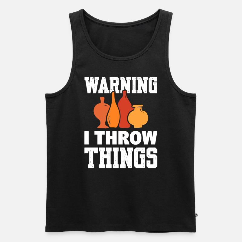 Ich liebe Keramik Töpfer - Männer Premium Bio Tank Top - Schwarz