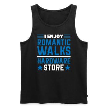 I Enjoy Romantic Walks Hardware Store Tischler - Männer Premium Bio Tank Top - Schwarz - Vorne - Michal (187cm)