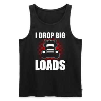 I Drop Big Loads LKW Fahrer - Männer Premium Bio Tank Top - Schwarz - Vorne - AI Model Male 178 light (178cm)