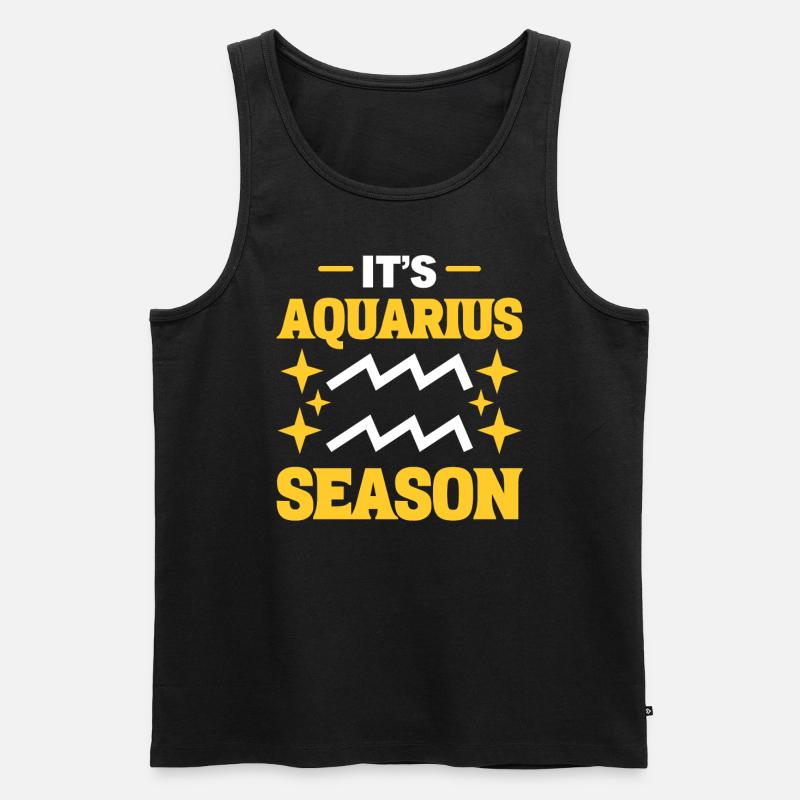 Sternzeichen-Saison Wassermann Sternzeichen-Fan - Männer Premium Bio Tank Top - Schwarz