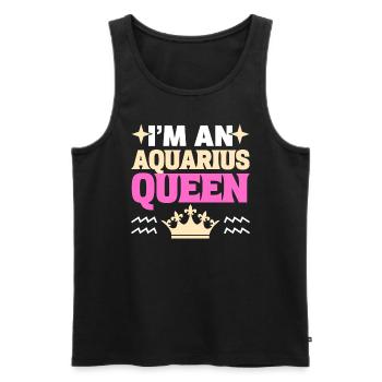 Sternzeichen-Saison Wassermann Astrologie - Männer Premium Bio Tank Top - Schwarz - Vorne - AI Model Male 178 light (178cm)