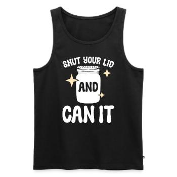Shut Your Lid And Can It Einkocher - Männer Premium Bio Tank Top - Schwarz - Vorne - Michal (187cm)