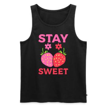 Stay Sweet Bauer - Männer Premium Bio Tank Top - Schwarz - Vorne - AI Model Male 178 light (178cm)