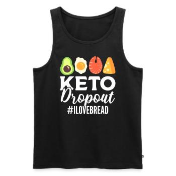 Keto-Brot Fitness-Enthusiast - Männer Premium Bio Tank Top - Schwarz - Vorne - Michal (187cm)