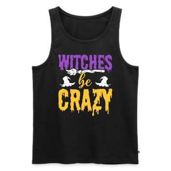 Witches Be Crazy Hexerei-Enthusiast - Männer Premium Bio Tank Top - Schwarz - Vorne - Michal (187cm)