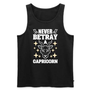 Sternzeichen Steinbock Tarotkartenleser - Männer Premium Bio Tank Top - Schwarz - Vorne - Michal (187cm)