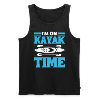 Lustiges Kajakfahren Kajakfahrer - Männer Premium Bio Tank Top - Schwarz - Vorne - Michal (187cm)