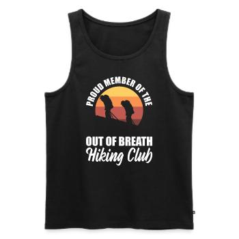 Lustiger Wanderer Wanderung - Männer Premium Bio Tank Top - Schwarz - Vorne - Michal (187cm)