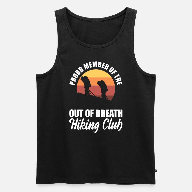Lustiger Wanderer Wanderung - Männer Premium Bio Tank Top - Schwarz
