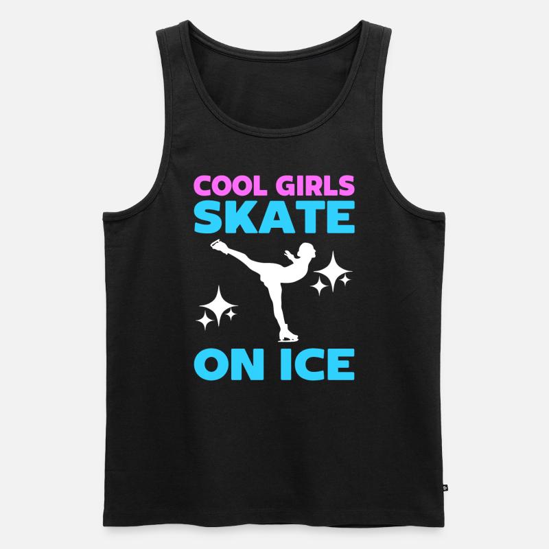 Eislaufliebhaber Eislauftrainer - Männer Premium Bio Tank Top - Schwarz