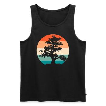 Bonsai-Baum-Vintage Bonsai-Enthusiast - Männer Premium Bio Tank Top - Schwarz - Vorne - Michal (187cm)