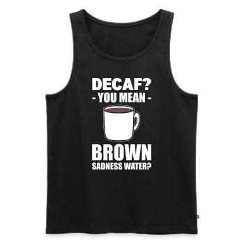 Lustiger Kaffeeliebhaber Kaffee - Männer Premium Bio Tank Top - Schwarz - Vorne - AI Model Male 178 light (178cm)