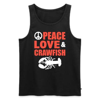 Peace Love & Crawfish Mähdrescher - Männer Premium Bio Tank Top - Schwarz - Vorne - Michal (187cm)