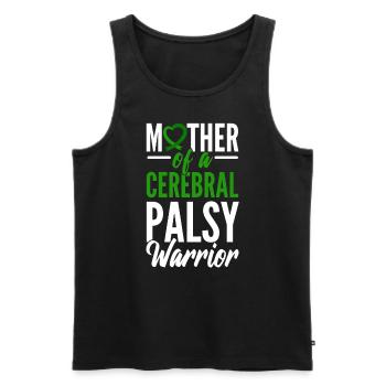 Zerebralparese-Krieger Physiotherapeut - Männer Premium Bio Tank Top - Schwarz - Vorne - Michal (187cm)