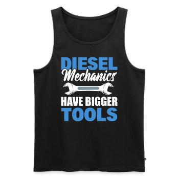Diesel Mechanics Have Bigger Tools Automechaniker - Männer Premium Bio Tank Top - Schwarz - Vorne - Michal (187cm)