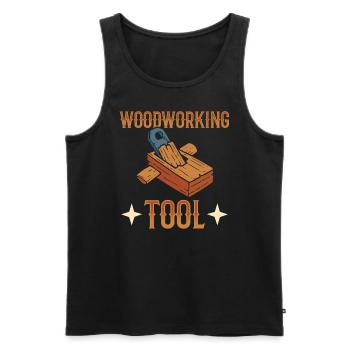 Woodworking Tool Schreiner - Männer Premium Bio Tank Top - Schwarz - Vorne - AI Model Male 178 light (178cm)