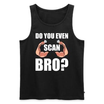 Lustiger Ultraschall Sonograph - Männer Premium Bio Tank Top - Schwarz - Vorne - AI Model Male 178 light (178cm)