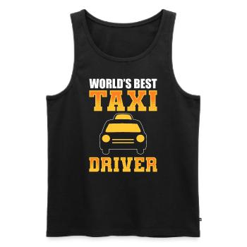 World's Best Taxi Driver Taxifahrer - Männer Premium Bio Tank Top - Schwarz - Vorne - Michal (187cm)