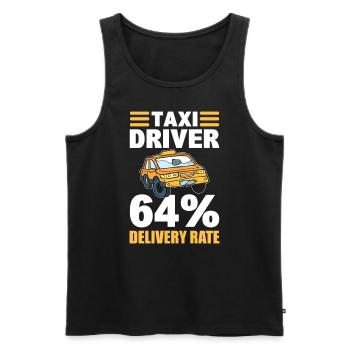 Lustiger Taxifahrer Taxi - Männer Premium Bio Tank Top - Schwarz - Vorne - AI Model Male 178 light (178cm)