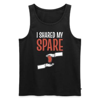 I Shared My Spare Praktizierender Arzt - Männer Premium Bio Tank Top - Schwarz - Vorne - AI Model Male 178 light (178cm)