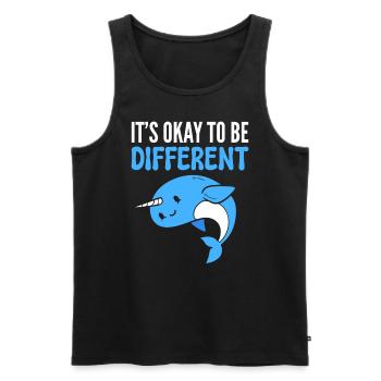 It's Okay To Be Different Aquarianer - Männer Premium Bio Tank Top - Schwarz - Vorne - Michal (187cm)