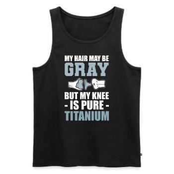 Lustige Knieersatzoperation Orthopäde - Männer Premium Bio Tank Top - Schwarz - Vorne - Michal (187cm)