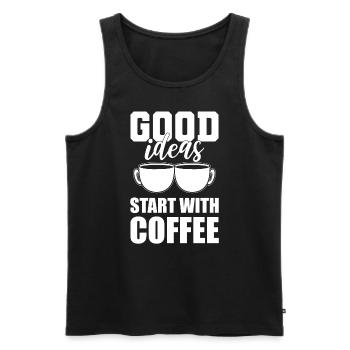 Kaffeeliebhaber Kaffeekünstler - Männer Premium Bio Tank Top - Schwarz - Vorne - Michal (187cm)