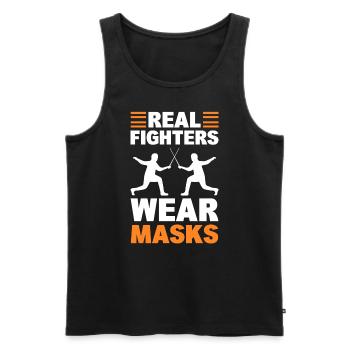 Fechtsport Fechter - Männer Premium Bio Tank Top - Schwarz - Vorne - Michal (187cm)