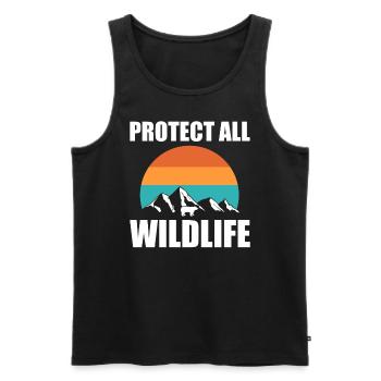 Tierliebhaber Wildtierarbeiter - Männer Premium Bio Tank Top - Schwarz - Vorne - Michal (187cm)
