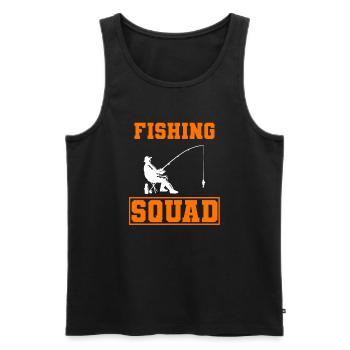 Fishing Squad Kapitän eines Fischerbootes - Männer Premium Bio Tank Top - Schwarz - Vorne - Michal (187cm)