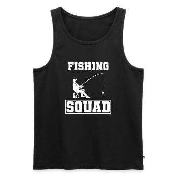 Fishing Squad Kapitän eines Fischerbootes - Männer Premium Bio Tank Top - Schwarz - Vorne - Michal (187cm)