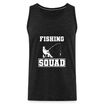 Fishing Squad Kapitän eines Fischerbootes - Männer Premium Bio Tank Top - Anthrazit - Vorne - Alexander (188cm)