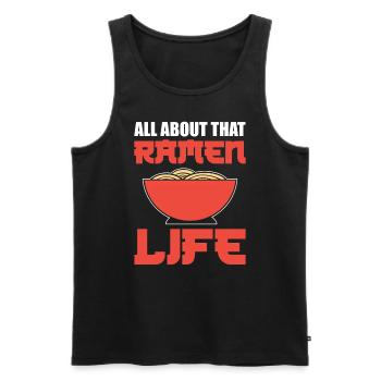 All About That Ramen Life Ramen-Liebhaber - Männer Premium Bio Tank Top - Schwarz - Vorne - Michal (187cm)