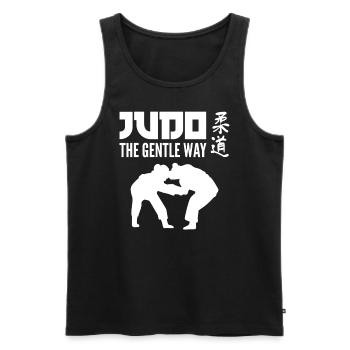 Judo-Kampfkunst Judo-Spieler - Männer Premium Bio Tank Top - Schwarz - Vorne - Michal (187cm)