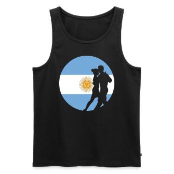 Tango Argentina Tangolehrer - Männer Premium Bio Tank Top - Schwarz - Vorne - Michal (187cm)