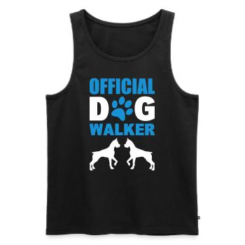Official Dog Walker Tiersitter - Männer Premium Bio Tank Top - Schwarz - Vorne - Michal (187cm)