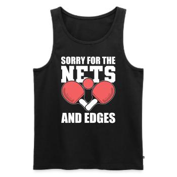 Tischtennis-Ping-Pong Tischtennis-Athlet - Männer Premium Bio Tank Top - Schwarz - Vorne - Michal (187cm)