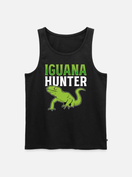 Iguana Hunter Tierpfleger - Männer Premium Bio Tank Top - Schwarz