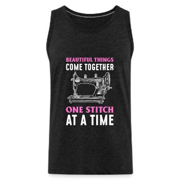 Nähmaschinenliebhaber Schneider - Männer Premium Bio Tank Top - Anthrazit - Vorne - Alexander (188cm)