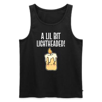 Lustiges Kerzen-Wortspiel Kerzendesigner - Männer Premium Bio Tank Top - Schwarz - Vorne - Michal (187cm)