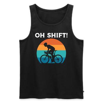 Oh Shift Radfahrer - Männer Premium Bio Tank Top - Schwarz - Vorne - Michal (187cm)