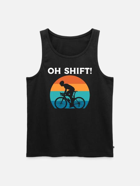Oh Shift Radfahrer - Männer Premium Bio Tank Top - Schwarz