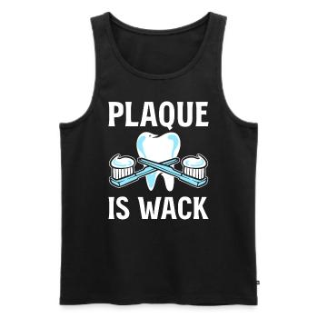 Plakette ist verrückt Zahnarzt - Männer Premium Bio Tank Top - Schwarz - Vorne - AI Model Male 178 light (178cm)