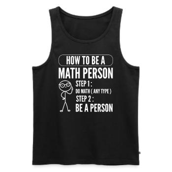 Lustiger Mathe-Mathematiker Statistiker - Männer Premium Bio Tank Top - Schwarz - Vorne - AI Model Male 178 light (178cm)
